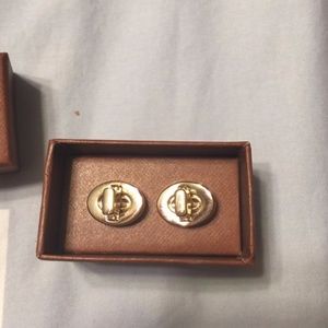 Brand New Mens Coach Gold Colored Cufflinks